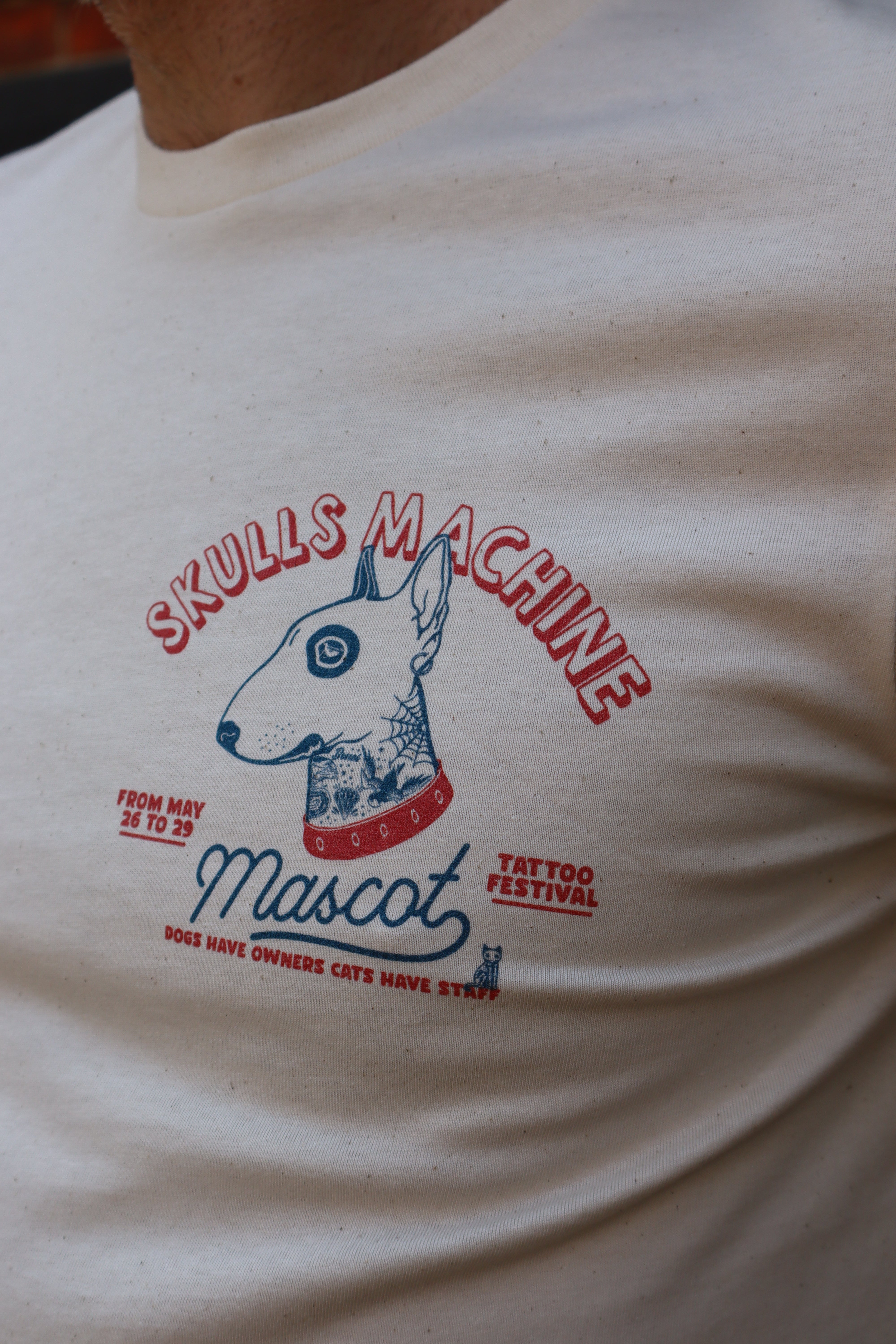 T-Shirt Beige Skulls Machine Meatball