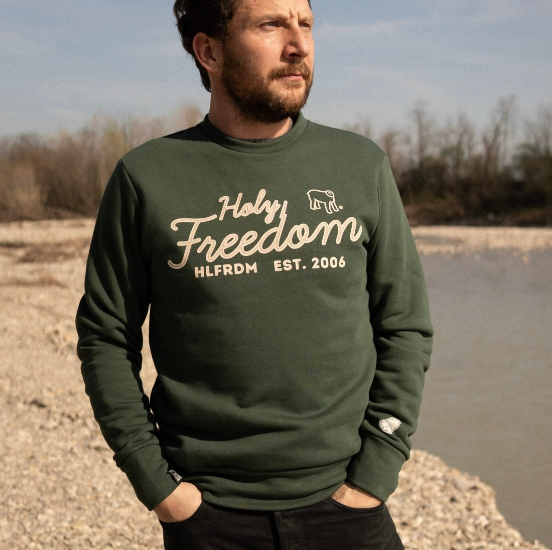 Sweatshirt vert Holyfreedom Bottle