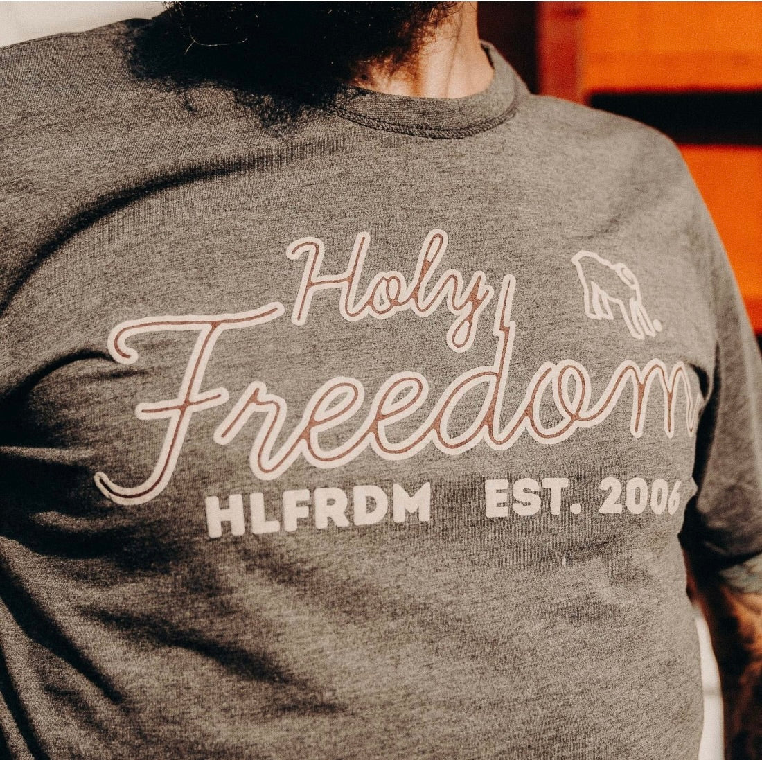 T-shirt gris chiné Holyfreedom Icontee T