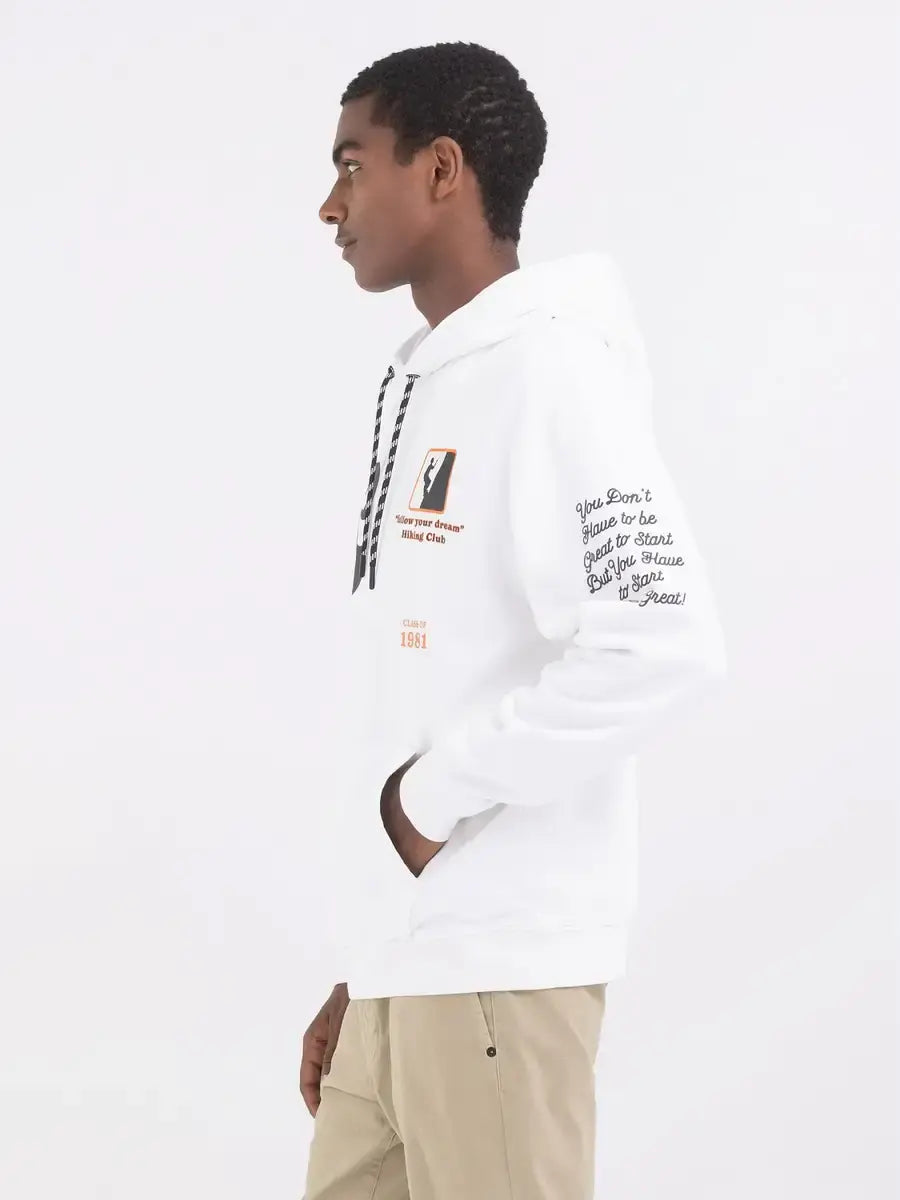 Sweatshirt Replay blanc type hiking